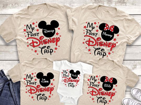 Personalized My First Disney Trip Shirts, Disney Family shirts