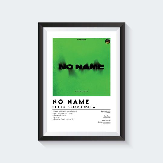 Discover Sidhu Moosewala No Name Album Poster