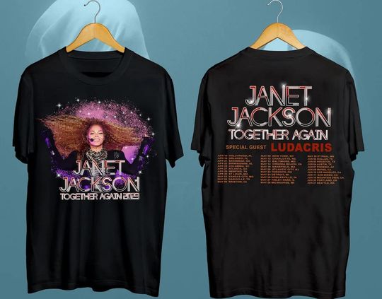 Janet Jackson Together Again Tour 2023 T-Shirt, Janet Jackson Fan Gifts