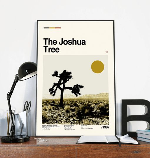 The Joshua Tree Poster - U2 Music Album - Retro Poster