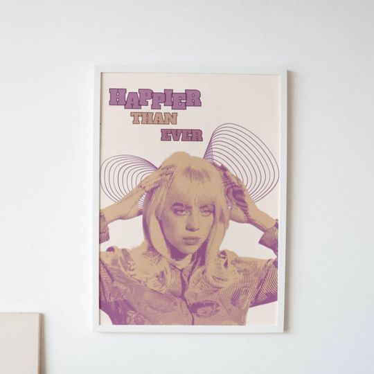 Discover Billie Eilish Happier Than Ever Album Poster