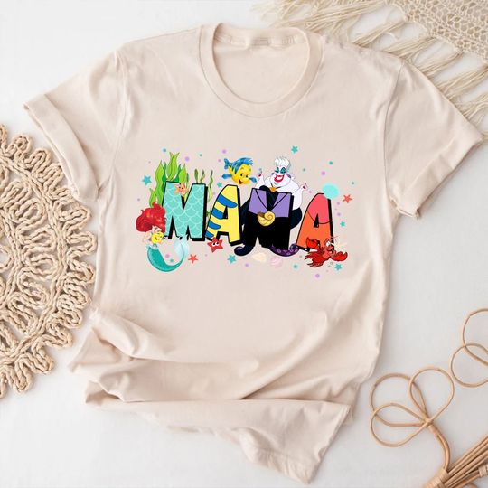 The Little Mermaid Disney Mama Shirt ,Little Mermaid Shirt