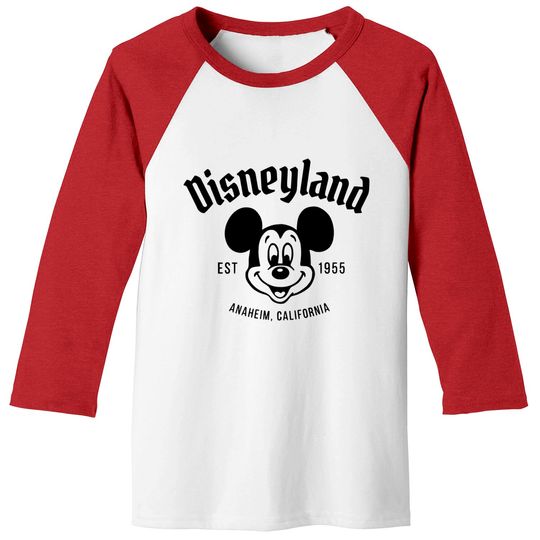Disneyland California Baseball Tees For Family, Disneyland California Mickey Baseball Tees