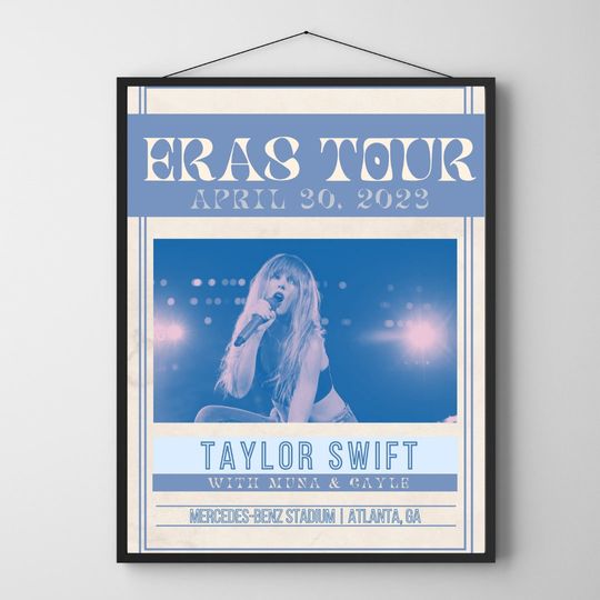 Taylor Eras Tour Poster | Atlanta, GA | April 30, 2023
