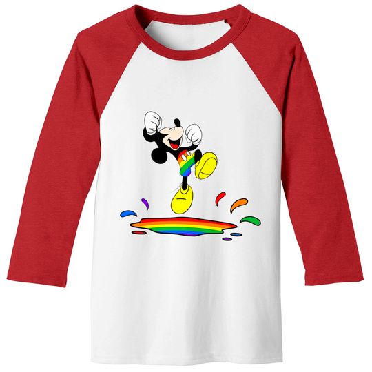 LGBTQ Mickey Baseball Tees, Disney Rainbow Pride Baseball Tees, Pride Month Baseball Tees