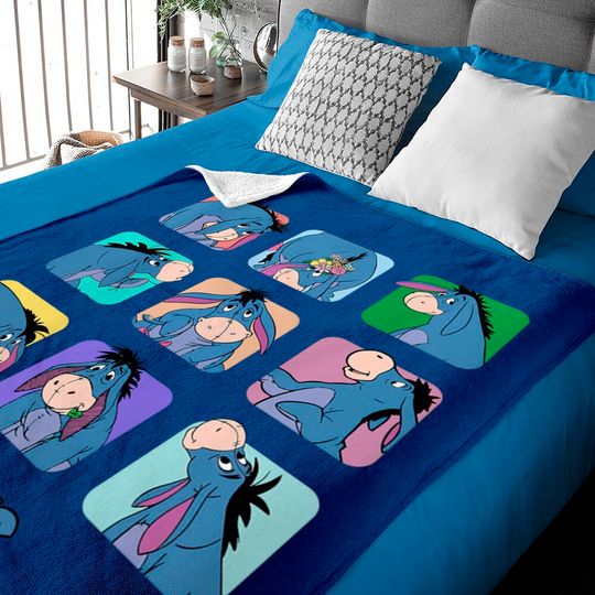 Disney Eeyore Moods Baby Blankets, Eeyore Portrait Winnie The Pooh Characters Baby Blankets
