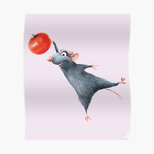 png-transparent-disney-ratatouille-ratatouille-animation-emile-remy-film-the-boss-baby-mammal Premium Matte Vertical Poster