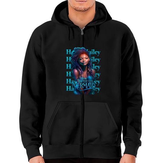 Little Mermaid Halle Bailey Zip Hoodies, Disneyland the Little Mermaid Zip Hoodies