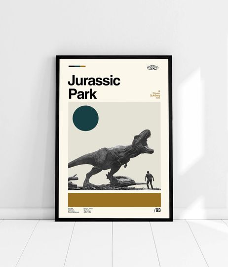 Jurassic Park Movie Poster - Retro Movie Poster