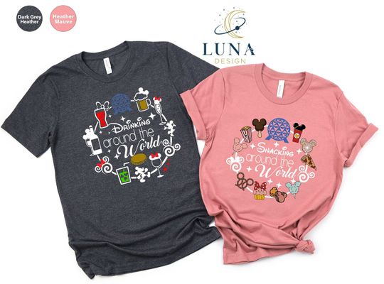 Disney Vacation Shirt, Drinking Around The World,