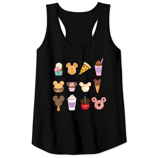 Disney Snack Tank Tops, Disneyworld Tank Tops ,Disney Family Trip Tank Tops, Mickey Ears Tank Tops