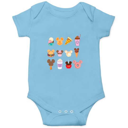 Disney Snack Onesies, Disneyworld Onesies ,Disney Family Trip Onesies, Mickey Ears Onesies