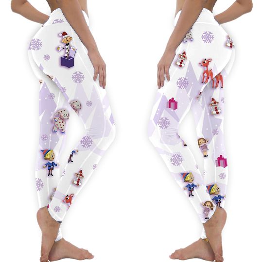 Island of Misfit Toys - Rudolph Vintage Style Travel Poster Leggings