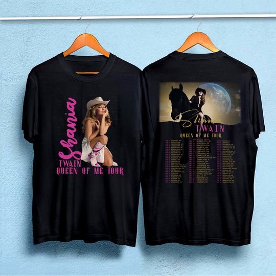 Queen Of Me Tour 2023 Shania Twain Double Sided Shirt
