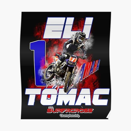 Discover Eli Tomac #1  Motocross Supercross  - SUPERCROSS CHAMPION SUPERSTAR SUNDAYS TSHIRT Premium Matte Vertical Poster