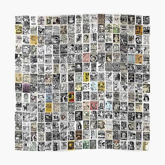Vintage Punk Rock Flyers Premium Matte Vertical Poster
