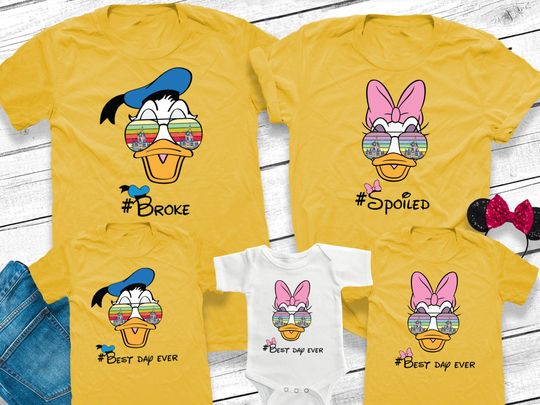Matching Shirts Donald Duck and Daisy Shirts, Disney vacation 2022 Family shirts