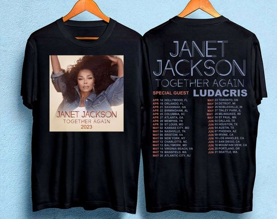 Janet Jackson Together Again Tour 2023 Shirt, Together Again Tour 2023 Tshirt, Music Tour 2023