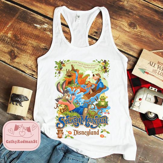 Retro Splash Mountain Disneyland tank top