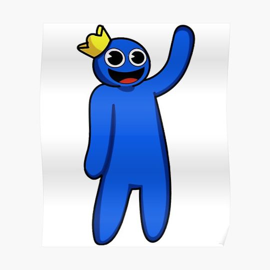 rainbow friends Blue! Premium Matte Vertical Poster