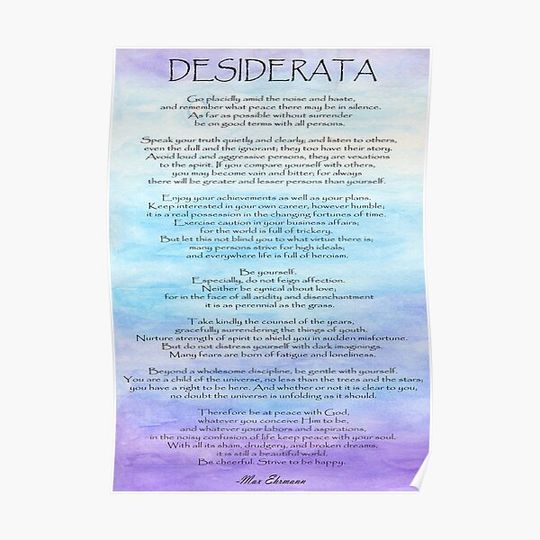 Discover Desiderata Premium Matte Vertical Poster