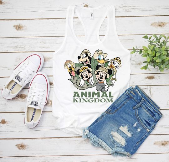Disney Animal Kingdom Tank Top, Mickey Safari Tank Top, Disney Safari Trip Tank Top