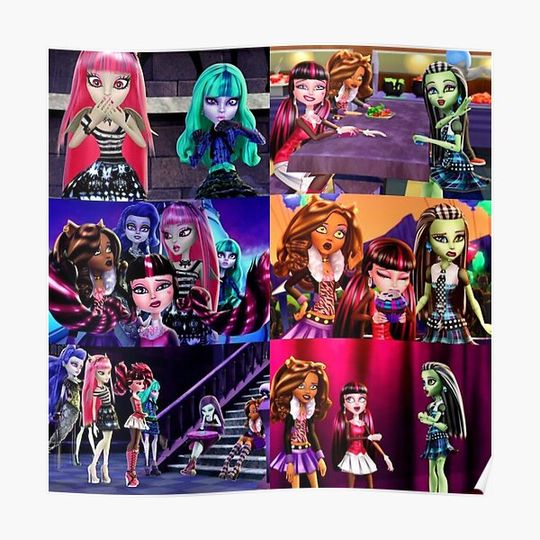 MONSTER HIGH GHOULS Premium Matte Vertical Poster