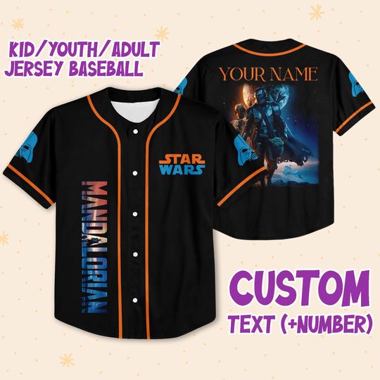 Personalize Starwar Mandalorian Baseball Jersey For Fans Disney