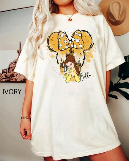Discover Disney Belle Princess Shirt, Belle Princess Shirt, Watercolor Princess Shirt