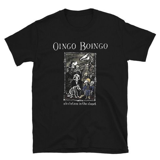 Oingo Boingo Shirt, Skeletons in the Closet, Devo, Talking Heads,