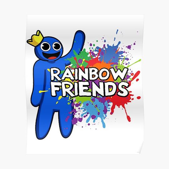 Rainbow Friends Paint Splatter Premium Matte Vertical Poster