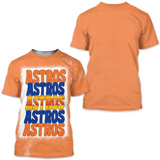 Astros Bleached Shirt, Plus Size Shirt