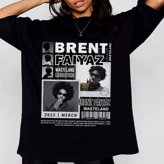 Brent Faiyaz Wasteland T-Shirt, Brent Faiyaz Vintage Shirt