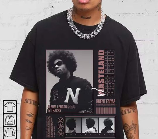 Vintage Brent Faiyaz Tee Shirt Brown, Brent Faiyaz Graphic Tee, Brent Faiyaz Merch