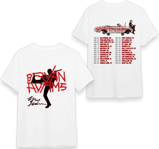 Bryan Adams Tour 2023 T Shirt, So Happy Hurt 2023 Shirt, 80's Band Shirt