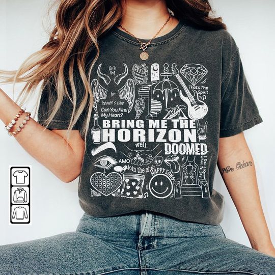 Bring Me The Horizon Doodle Art Shirt, Vintage Bring Me The Horizon Album