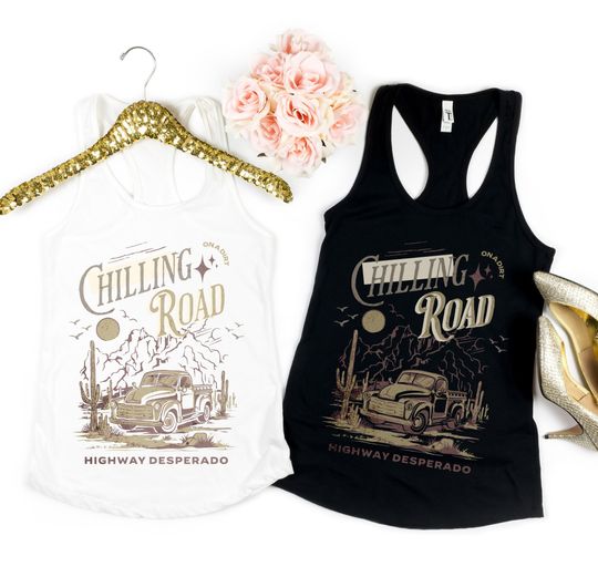 Jason Aldean Chillin on a Dirt Road Vintage Country Concert Tank