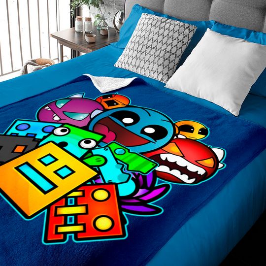 geometry dash old school gaming Baby Blankets