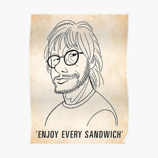 Discover Zevon Enjoy Every Sandwich Classic Singer Warren Premium Matte Vertical Poster