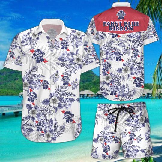 Pabst Blue Ribbon Hawaiian Shirt