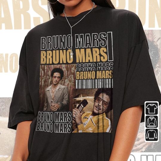 Bruno Mars Music Shirt K1, Bruno Mars Tour 2023