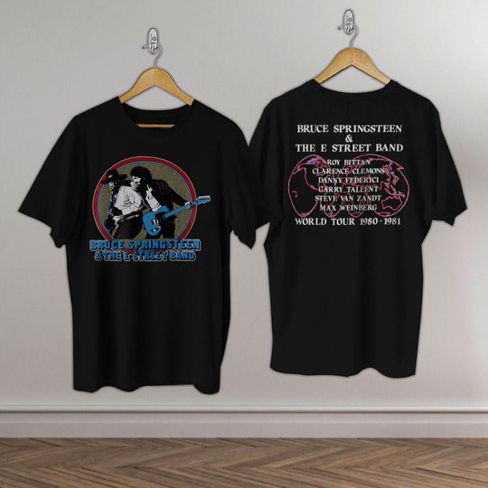 BRUCE SPRINGSTEEN and The E-Street Band Vintage 1981 Double Sided T-Shirt
