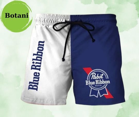 Vintage Pabst Beach Shorts Summer, Hawaiian Shorts