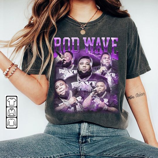 Discover Rod Wave Vintage Rap Shirt, Rod Wave Hiphop RnB Rapper Graphic T-Shirt