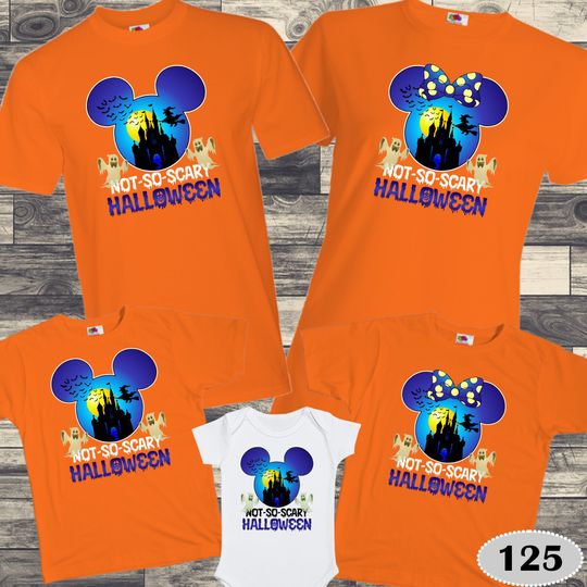 Discover Disney Not So Scary Halloween Family Shirts, Disney Halloween matching shirts, Disney Halloween Shirts