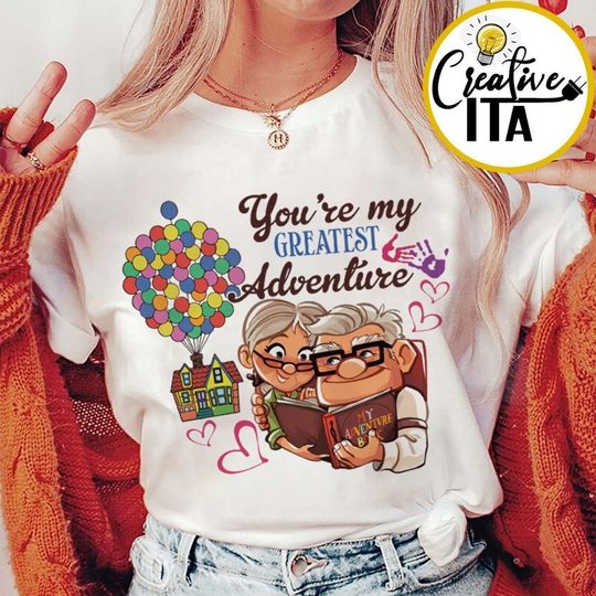 Discover Disney Up You're My Greatest Adventure Carl And Ellie Shirt
