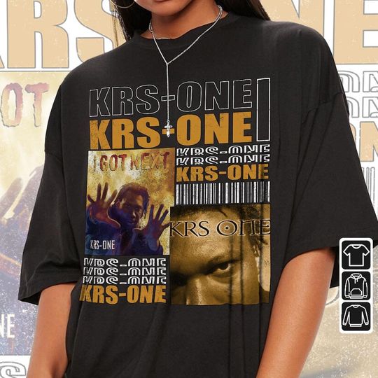KRS-One Shirt V1, KRS-One Style Vintage Hip Hop 90s Retro Graphic Tee