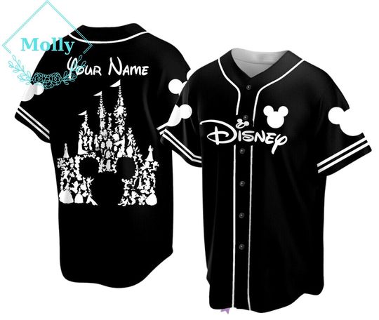 Personalize Black Disney Vacation Baseball Jerseys