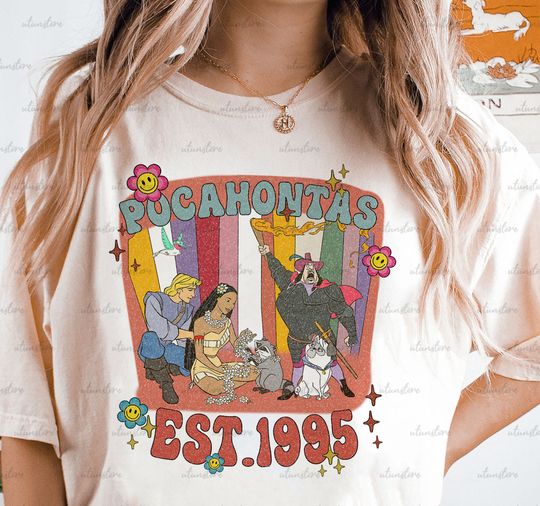 Vintage 90s Pocahontas Shirt, Disney Pocahontas 1995