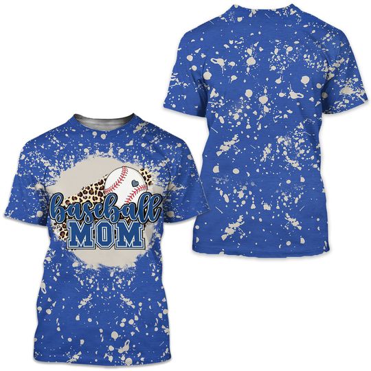 Baseball Mom -  Bleached Sublimated 3D Shirt